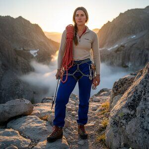 Rare Vintage 70's Chouinard Pre-Patagonia Women's Blue Climbing Pants Sz M